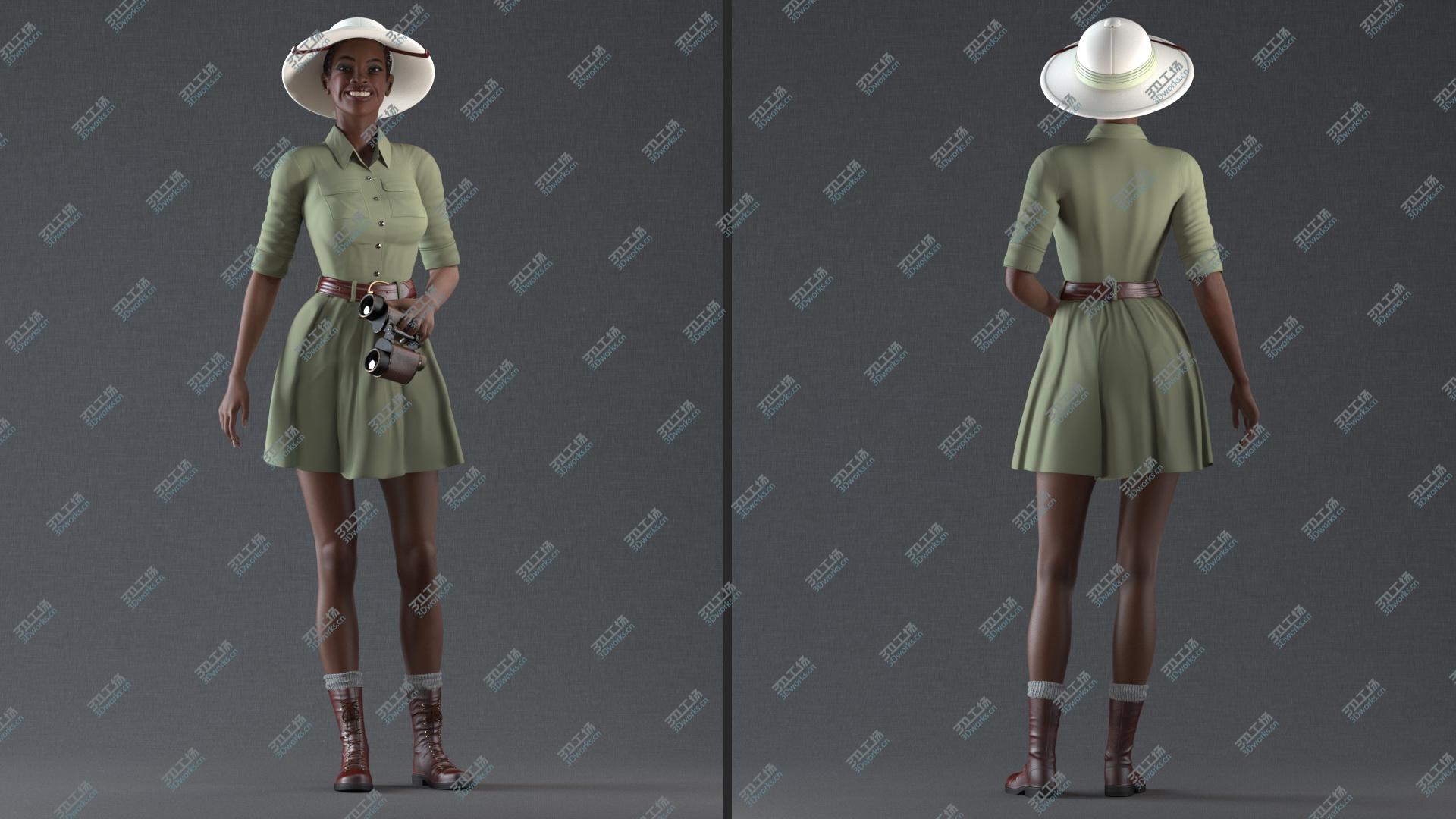 images/goods_img/202104093/Dark Skin Black Woman Explorer Standing Pose 3D model/4.jpg